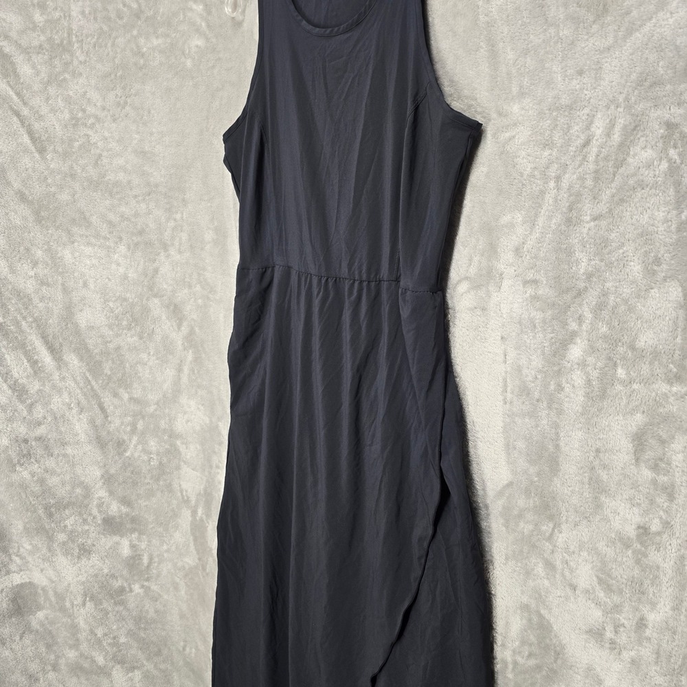 Toad&Co Sunkissed Maxi Dress Women L Black Minimalist Gorpcore Athleisure Pocket - Picture 12 of 16